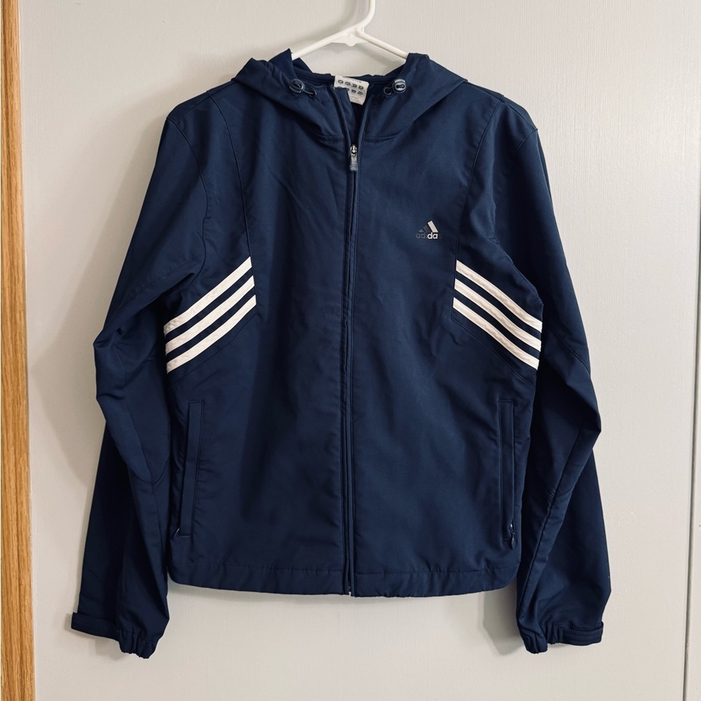 Adidas Dark Blue Lightweight Jacket Size Large